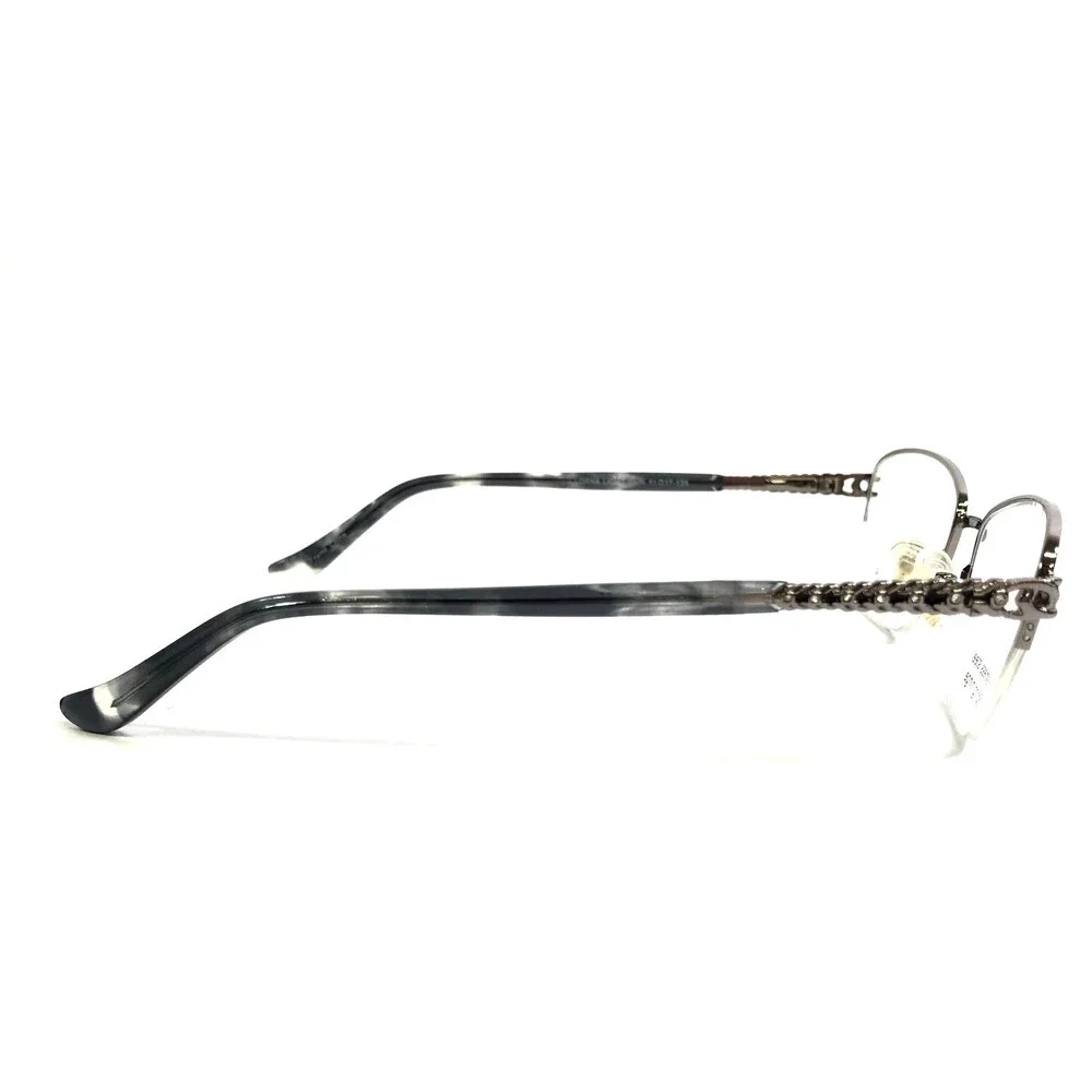 Serafina Eyewear Eyeglasses Frames LORNA Light Gunmetal Crystals 51-17-135